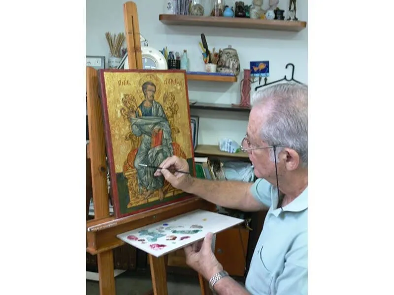 Restauração imagem sacra São Lucas