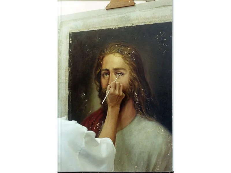 restauração quadro jesus