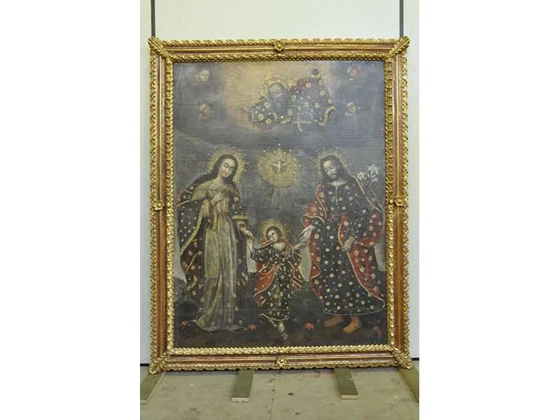 restauração-de-quadro-cusquenho restauração de quadros cusquenho