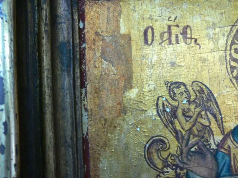 Restauração imagem sacra São Lucas