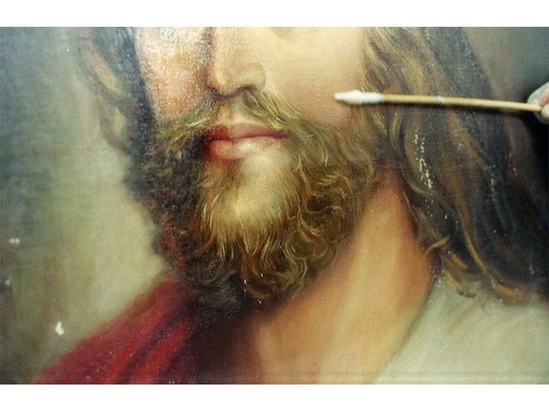 restauração quadro jesus