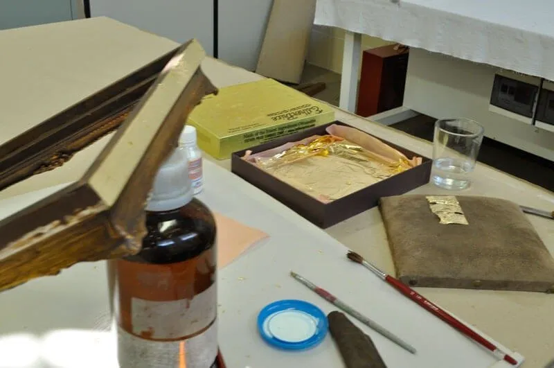 Reintegração cromática das lacunas do quadro de Antonio Rocco