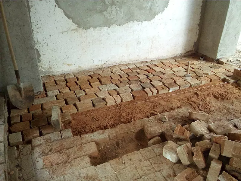 Restauração do piso da capelas