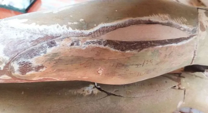 restauração-de-arte-sacra-9 Limpeza da superfície policromada da imagem